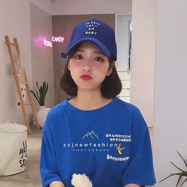 Ulzzang Korea trend blue cap Children Summer Student Korean version shopping casual lap baseball cap