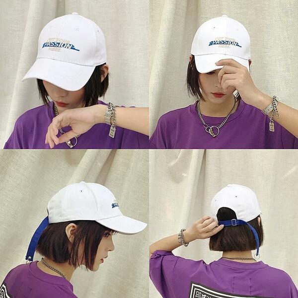 Ulzzang South Korea ins white hat female Xia Han edition leisure casual cap, street corner baseball cap man