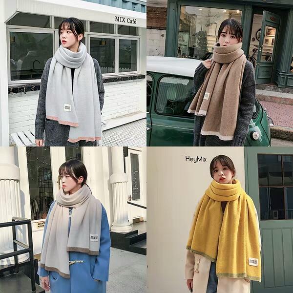 Scarf Female Winter Korean Version Baitao Long Style Thickened Japanese Soft Girls Xiaoqing New Literature and Art Model Student Wool Neckkn