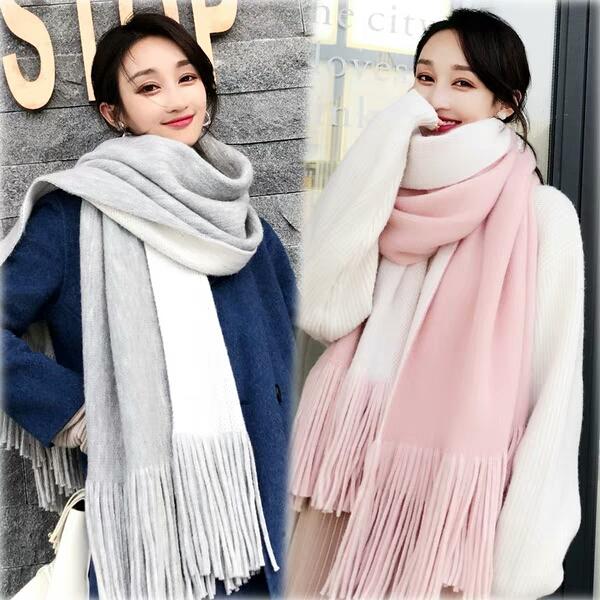 Scarf Female Autumn and Winter Korean Edition Thickened Hundred Sets of Male Student Lovers, Ins Heart Girls Warm Scarf in Winter