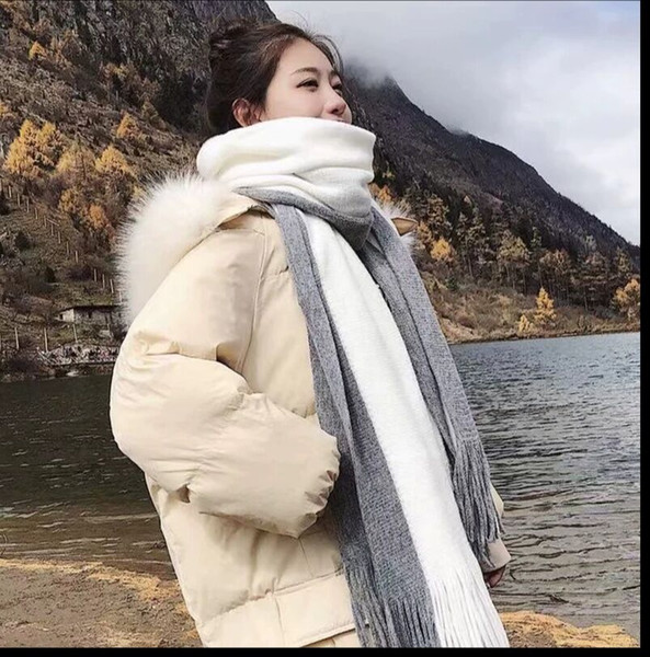 Wool scarf ladies Korean version of Baitao autumn winter shawl dual-purpose winter Plaid neck