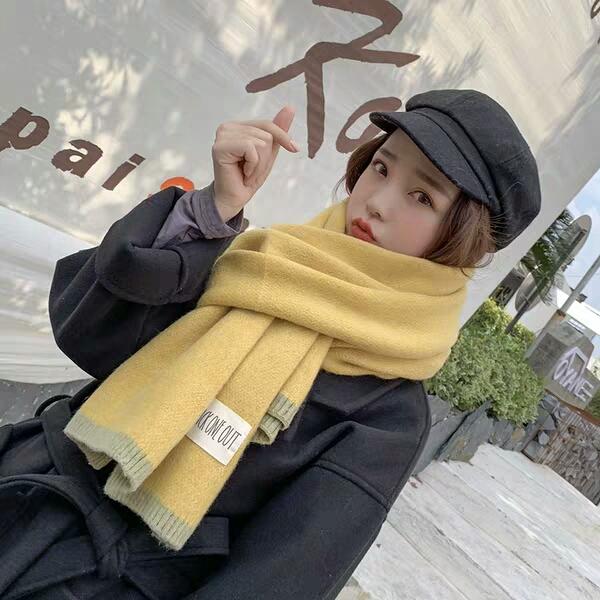 2019 new Korean version 100-tie wool scarf female winter knitting warm cute embroidery student soft sister neck length