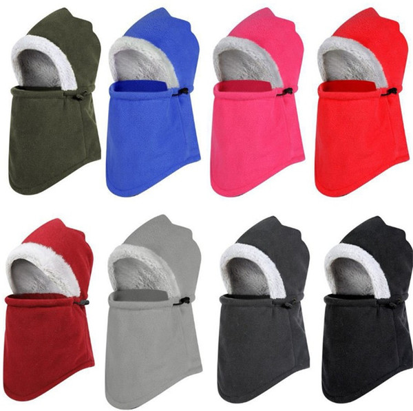 New Winter Warm Fleece Beanies Hats For Men Women Skull Bandana Neck Warmer Balaclava Ski Snowboard Face Mask Thickening