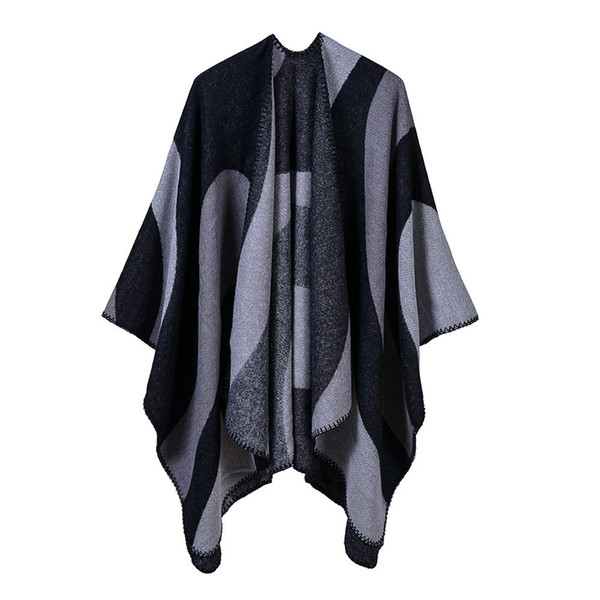 Shawls For Women Autumn and Winter Simple Casual Wraps Luxury Fashion Wraps New Imitation Cashmere Geometric Pashmina