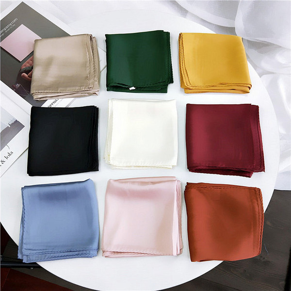 Spring and Summer New Fashion Neck Scarf Office Lady Classic Plain Square Wraps All-match Kerchief