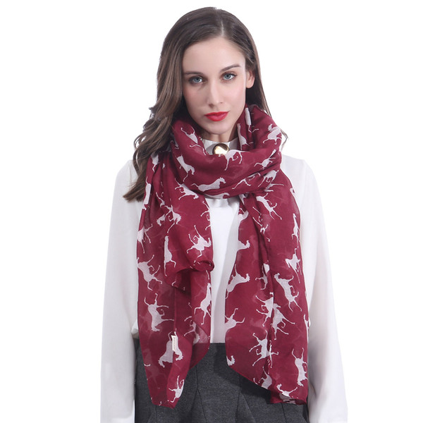 Fashion Horse Print Women Scarf Shawl Wrap Large Size Soft Light Weight Fabric for All Seasons