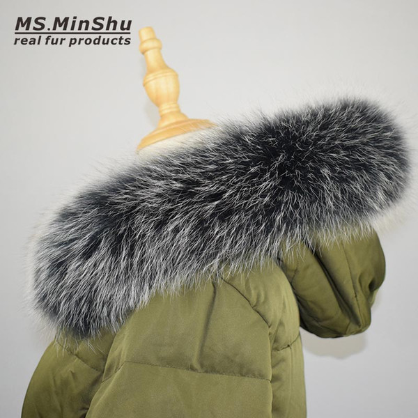 Fox Collar Scarf Natural Fox Fur Collar for Hood 100% Real Fur Collar Scarf Custom Made Winter Fur Scarf Ms.MinShu