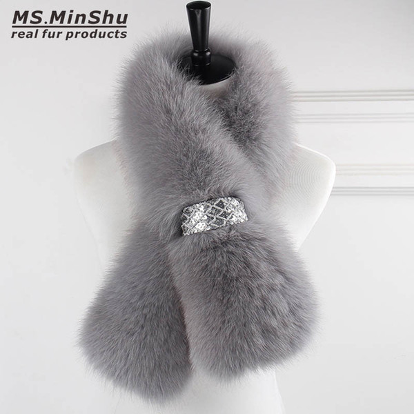 Genuine Fox fur Scarf Luxury Real Fur Scarf Fashion Women Fox Hair Poncho Lady's Neck Warmer High Quality Fur Shawl