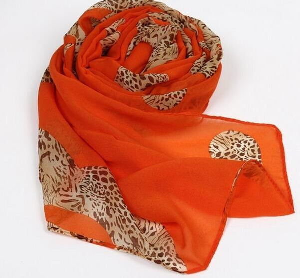 100% silk New Coming Women's Colorful Fashion leopard print Shawl Scarf Wrap for Women Scarf Print Long Voile Fabric Slik Soft Scarf