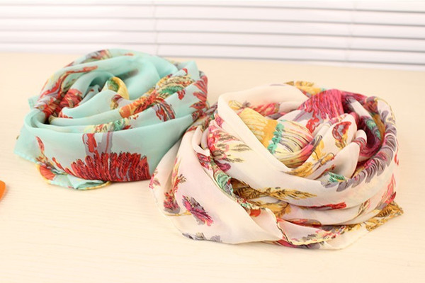 100% silk New Coming Fashion phoenix Shawl Scarf Wrap for Women lovely chiffon scarf jacquard big bowknot scarves female shawl