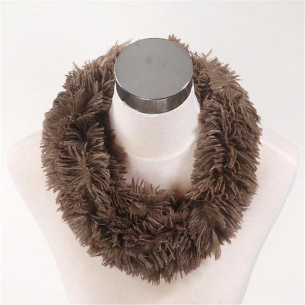 Special offer fashion winter double Temperament gray man and women luxury fur scarf ring neck sets.