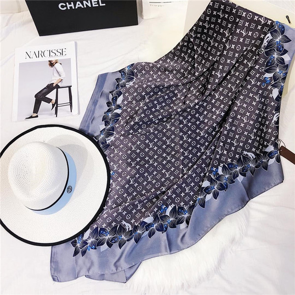 wholesale-21 style HOT women silk Scarf design Classic fashion Scarf 180x90cm Warm Soft fashion thin Shawl Scarves RT679