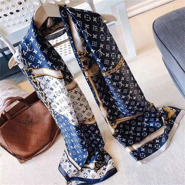 new product of 2019 summer soft silk scarves fashionable women luxury silk scarves of various styles.