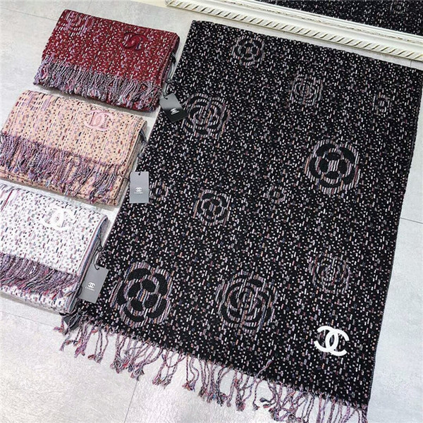 Winter scarf designer cashmere scarves embroidery scarf soft wool knitted scarf 180*70 cm