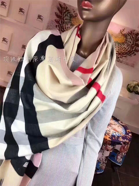 Wholesale brand woollen scarf designer printed cashmere scarf high quality thick winter scarf show real pictures