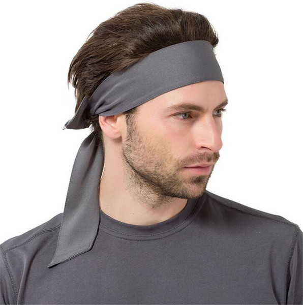 Fashion Men Sport Bandanas Sweat Sweatband Headband Yoga Gym Stretch Head Band Hair Outdoor Sports Stretch Head Wrap