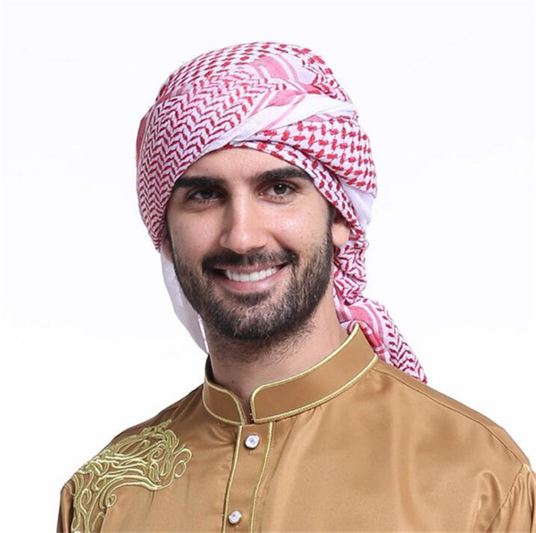 Arab Hijab Men Hijabs Saudi Arabia Headband Dubai Wrap Georgette Hijab Islamic Muslim Man Basic Veils Lady Turban Hijabs