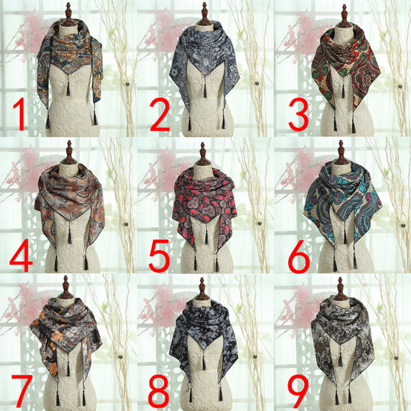 Free Shipping 2018 32 styles Women blanket Scarf Cozy Oversized Tassel Scarf New Wrap Shawl Pashmina Cashmere acrylic Stoles