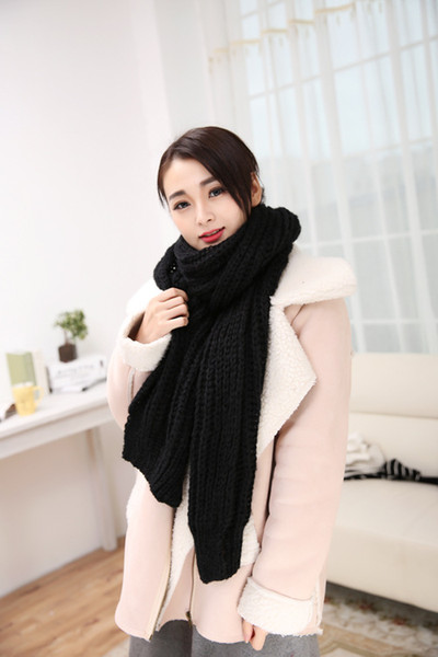 2016 New Fashion Unisex autumn winter scarf women Warm Knit Neck Circle Wool Blend Cowl Snood Ring Scarves Long Scarf Shawl Wrap SW0010