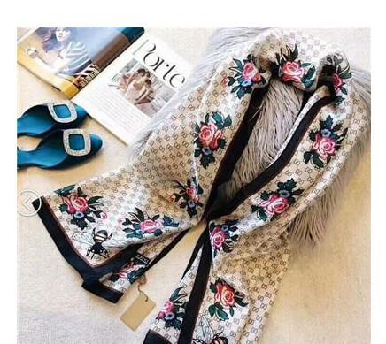 Spring silk scarf 2019 Hot women Letter shawl scarf fashion long neck ring Christmas gift wholesale 180x90cm TOP SELLER