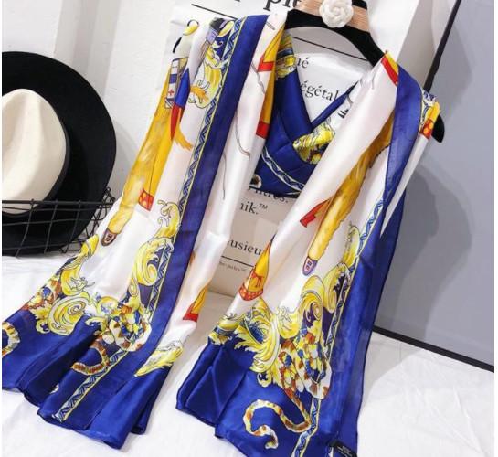 2019 Newest Designer Silk Scarf Women brand Scarves Long Shawls and Wraps Scarfs Femme Head Bandana size 180x90cm fast ship