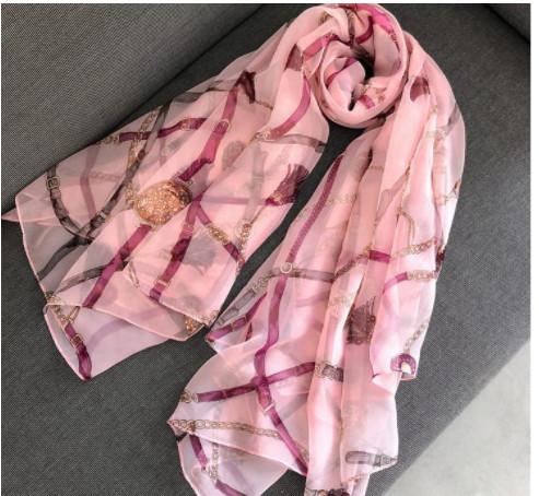 2019 new Spring and summer fashion new Europe and .United States fashion scarf silk High-grade print scarf