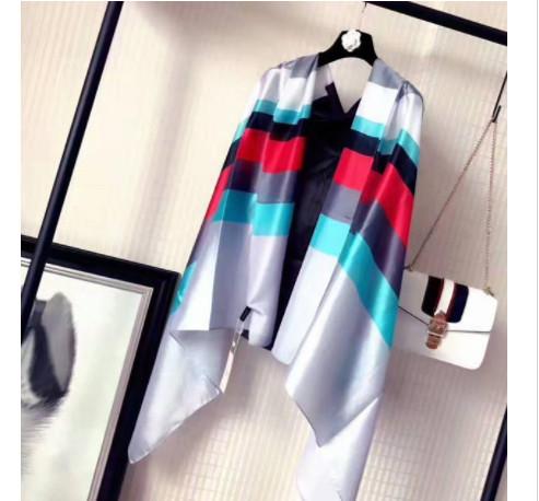 Spring and summer fashion Spring stripes scarf fashion scarf silk High-grade print scarf