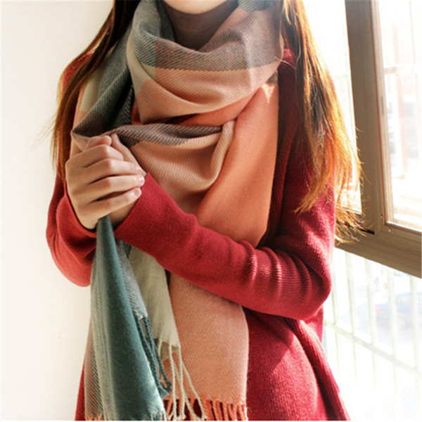 Winter Scarf Women Blanket Plaid Scarf Female Shawls And Scarves Warm Women