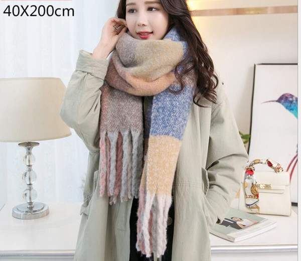 new fashion brand of autumn and winter 2018 thickened cashmere scarf scarf wrap women's long warm winter shawl