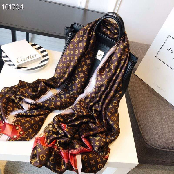 2019 Brand New Designer womans brand Scarf High Quality silk long scarves Classic Floral Printing design womans scarves size 180x90cm A3320a