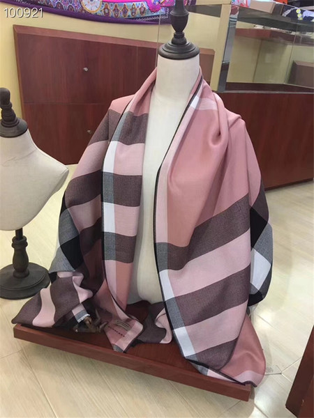 2018 Luxury plaid Designer womans Scarf High Quality brands scarves Classic bear womans scarves size 180x70cm for women BK-110B