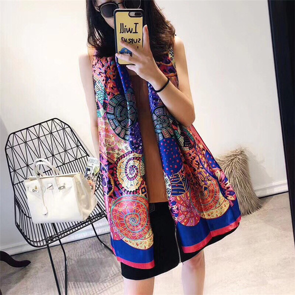 Brand New Designer womans brand Scarf High Quality 100% silk square scarves Classic Floral Printing design womans scarves for women H-033B