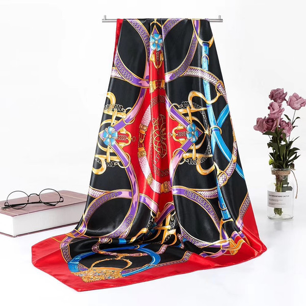 2018 Summer Designer womans brand Scarf High Quality 100% silk scarves Classic Printing design womans scarves for women S-666B