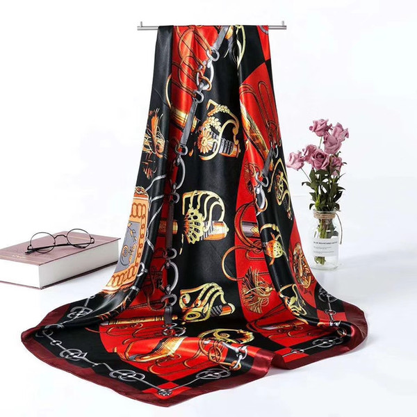 2018 Summer Designer womans brand Scarf High Quality 100% silk scarves Classic Printing design womans scarves for women S-999B