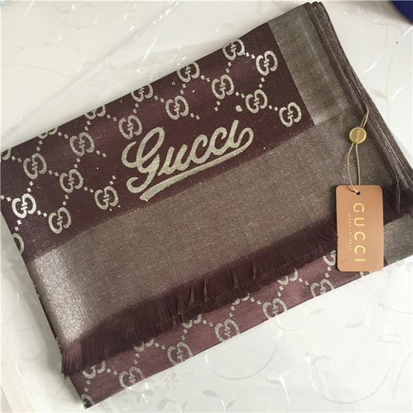 Luxury designer scarf high quality brand men's and women's scarf high quality soft cotton gold thread jacquard brand scarf 180*70cm