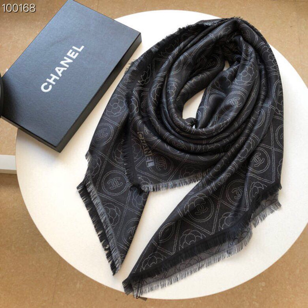 2019 brand design wool silver line scarf fashionable women's triangle scarf 140* 140cm shawl