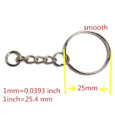 100 Pieces 25mm Keychain Wholesale Metal Split Keychain Ring Parts - 100 Key Chains With 25mm Open Jump Ring Connector