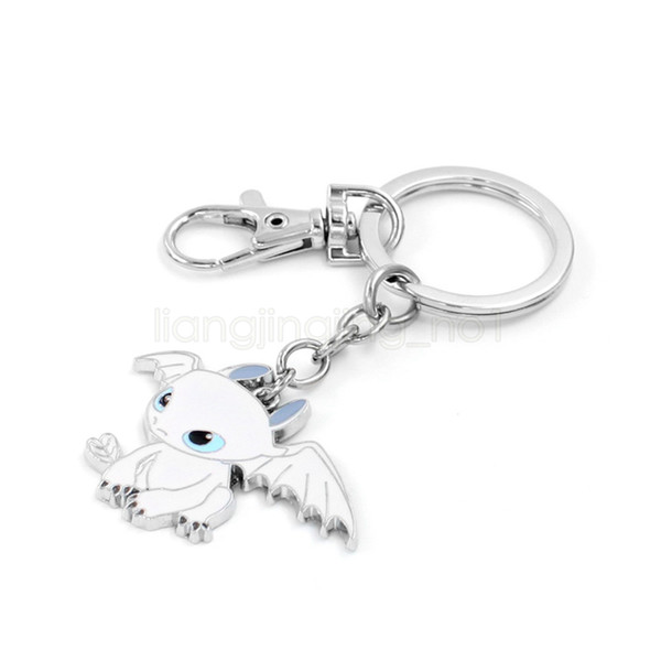 How To Train Your Dragon 3 Keychain Necklace white Toothless Night Car Bag Handbag Couple Key Chains Accessories