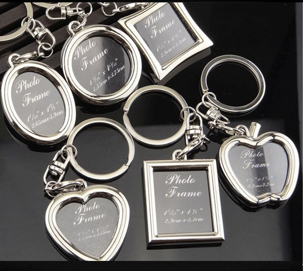 Photo Frame Keychain Metal Locket Lover Picture Key Chain Key Rings Heart pendants Fashion Design for women men anniversary present 240241