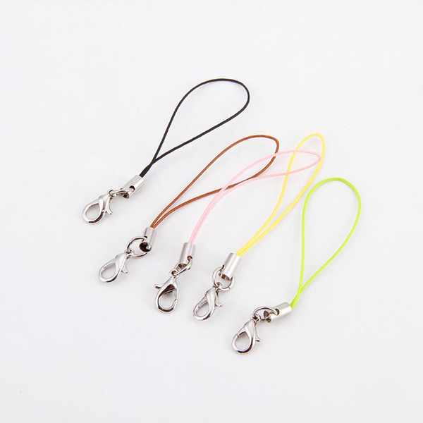 2017 Fahion DIY accessories Jewelry pendant rope mobile phone chains keyring Lanyard decoration sling with locks lobster clasp rope