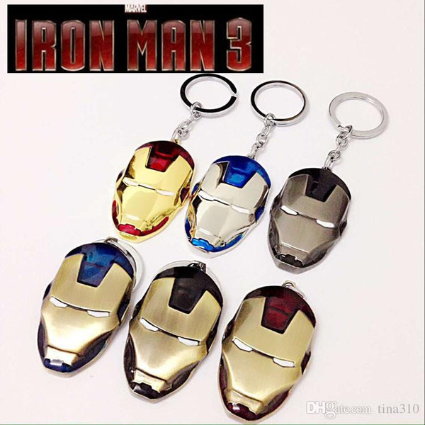 New Superhero Avengers Iron Man superman batman spiderman deadpool mask Key ring keyrings bag hangs fashion jewelry Christams gift B0433