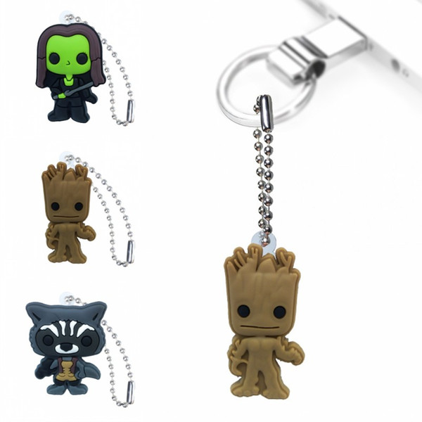 MOQ=20pcs Guardians of the Galaxy Keychains Ball Chains for School Bags Clothing Car Key Holder Accessories Fashion Hang Decoration Ornament