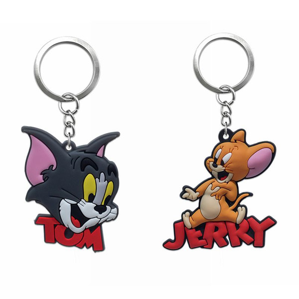 MOQ=10PCS Tom and Jerry Metal Key Chains 
8000
Cute Cartoon Soft Key Ring PVC Anime Figure Keychain Car Key Holder Fashion Accessories wholesalers