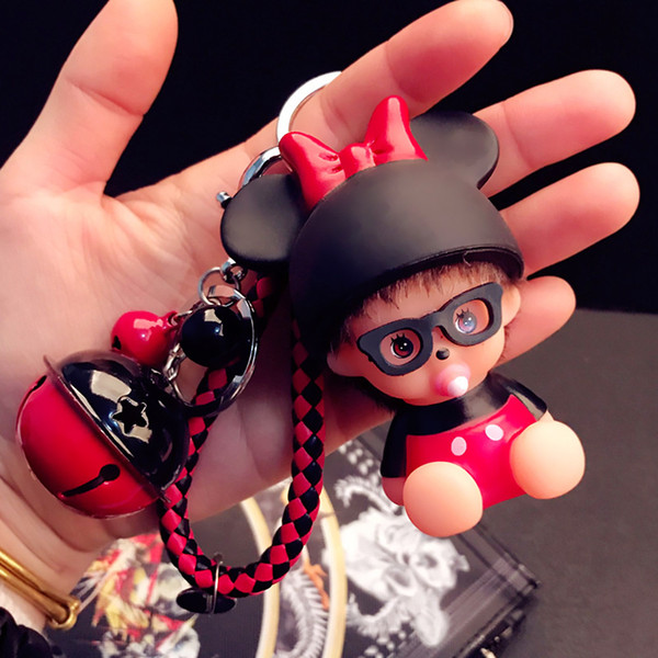 Fashion Korea Creative Cute Cartoon Key Holder Men And Women Models Car Key Chain Lovers Gag Pendant