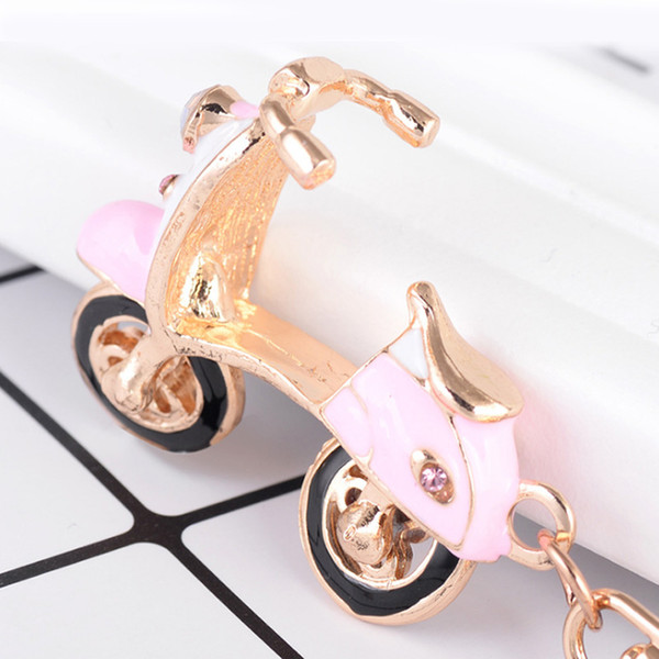 2019 Hot Sale Motor Scooter Key Cute Motorcycle Keychain For Women Personality Charm Jewelry Keyring holder CH-3514