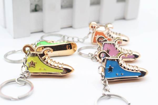 IN STOCK! Free DHL Personalized creative small gifts wholesale exquisite simulation of shoes and key chain pendant event gift wholesale