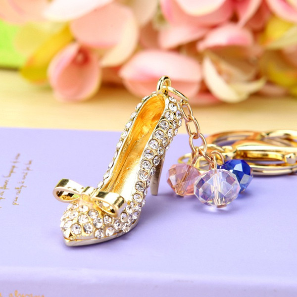 In STOCK! Free DHL 40 Different High Heels Keychain Women Bag Charms Keychain Purse Pendant Cars Holder High-cut diamond Key Ring Buckle