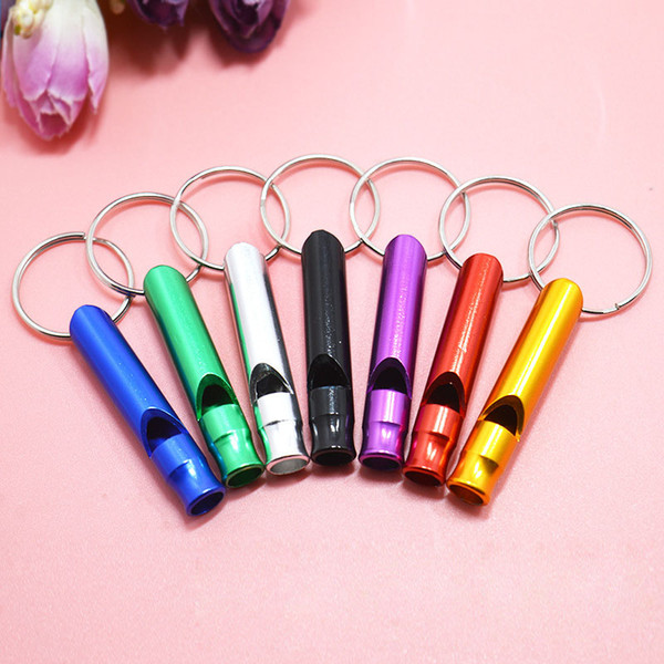 IN STOCK! Free DHL Aluminum Emergency Survival Whistle Keychain For Camping Hiking Outdoor Sport Tools Multifunctiona Training whistle