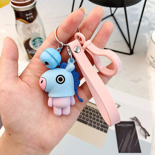 IN STOCK! Free DHL 8 Different 3D Cartoon Anime Keychain Bag Charms Keychain Purse Pendant Cars Holder Mini Animal Key Ring Buckle Hanging