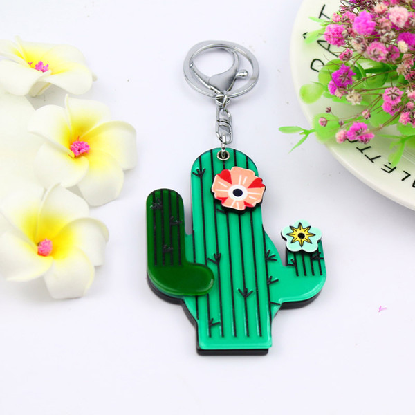 cactus compact mirror keychain hot welcomed styles great for travel or home use as gifts fashion acrylis keycharms